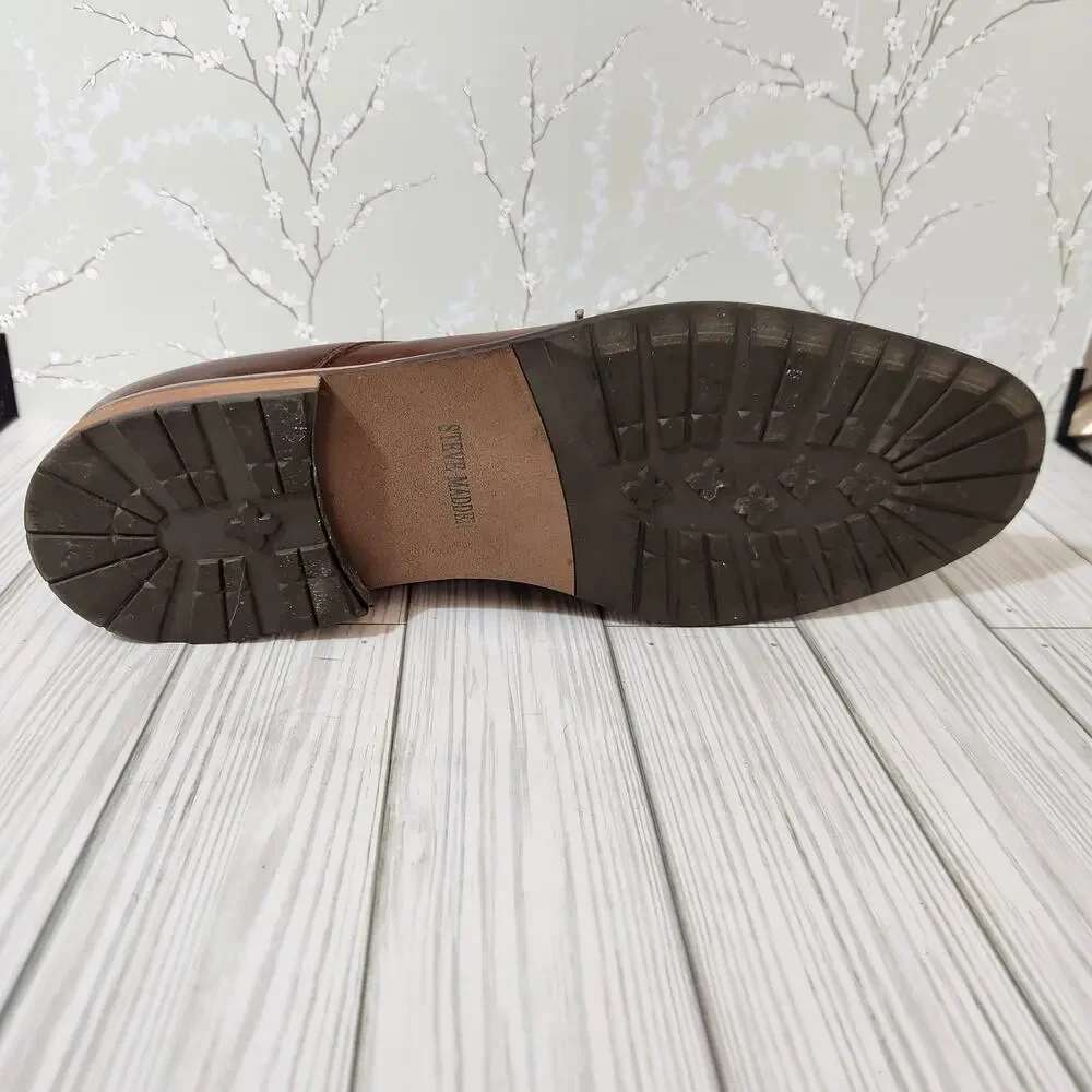 Steve Madden P-Ender Brown Leather Upper Oxford‎ Dress Shoes Men's 13